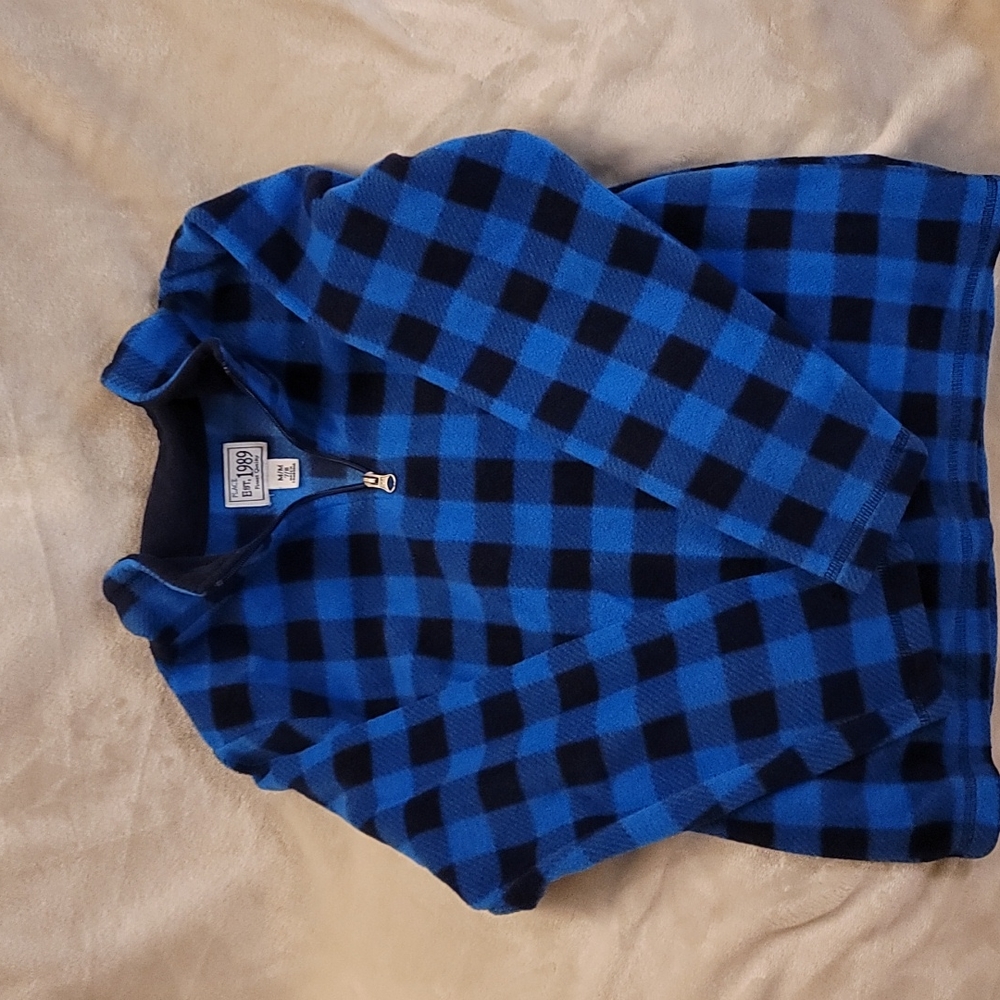 Boys sweater, children's place, size 7/8, blue plaid - Picture 1 of 4